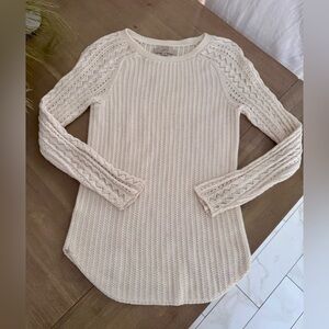 LOFT Women's Ivory Knit Sweater